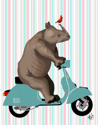 Picture of RHINO ON MOPED