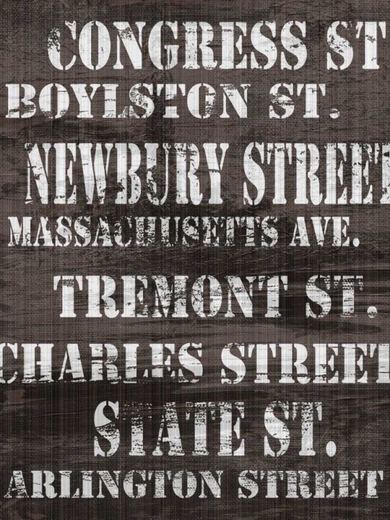 Picture of STREETS OF BOSTON I