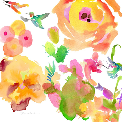Picture of WATERCOLOR FLOWER COMPOSITION VIII