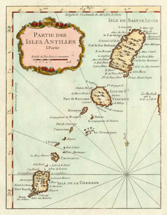 Picture of PETITE MAP OF THE ANTILLES ISLANDS II
