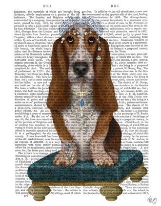 Picture of BASSET HOUND AND TIARA