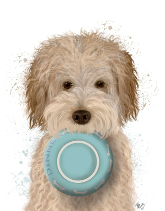 Picture of LABRADOODLE, CREAM, FOOD BOWL