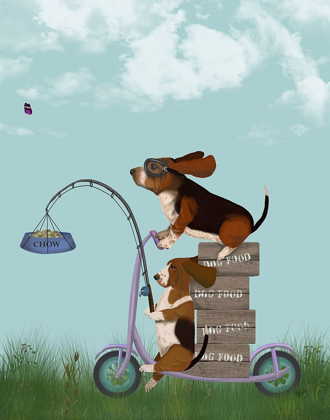 Picture of BASSET HOUND SCOOTER