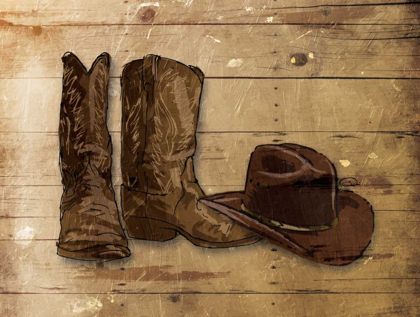 Picture of SKETCHED HAT AND BOOTS