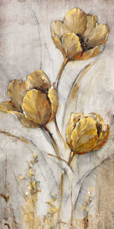 Picture of GOLDEN POPPIES ON TAUPE I