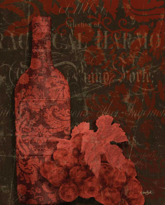 Picture of RED WINE DAMASK