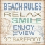 Picture of BEACH RULES SQ