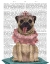Picture of PUG PRINCESS ON CUSHION