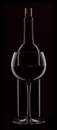 Picture of RED WINE ON BLACK