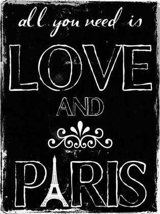 Picture of LOVE AND PARIS BW