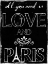 Picture of LOVE AND PARIS BW