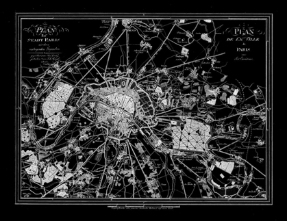 Picture of PARIS MAP 2 BW 