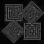Picture of QUAD LABYRINTH ON BLACK