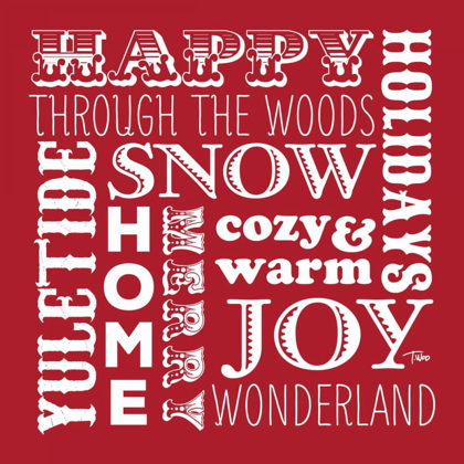 Picture of HOLIDAY WORDS RED