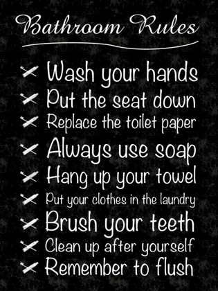 Picture of BATHROOM RULES