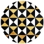 Picture of GOLD BLACK TRIANGLES CIRCLE