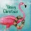 Picture of CHRISTMAS FLAMINGO TEXT