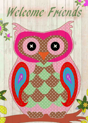 Picture of PATCHWORK OWL WELCOME