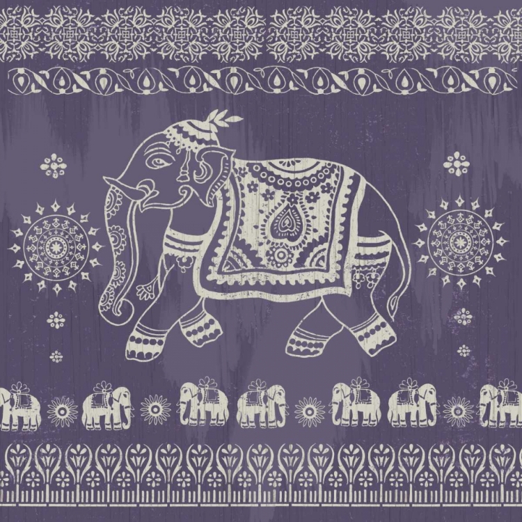 Picture of BOHO ELEPHANT PURPLE