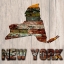 Picture of NEW YORK WOODEN MAP