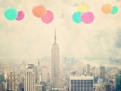 Picture of NYC BALLOONS WITH CLOUDS