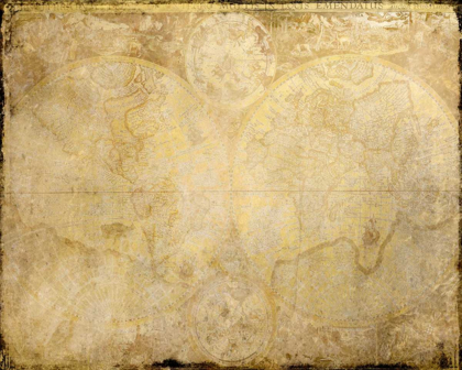 Picture of WORLD MAP IN GOLD