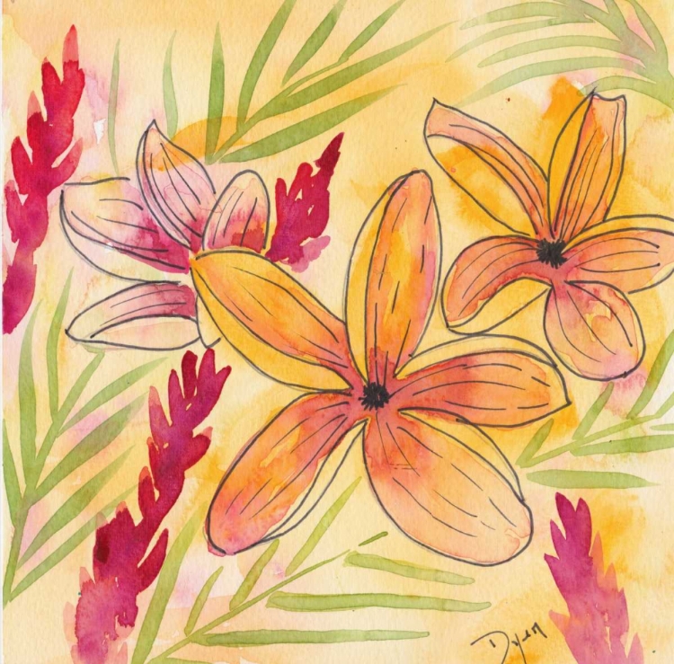 Picture of SUNSET PLUMERIA II