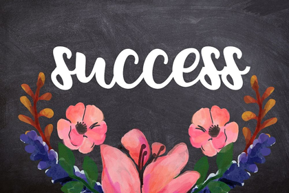 Picture of SUCCESS FLOWER CHALKBOARD