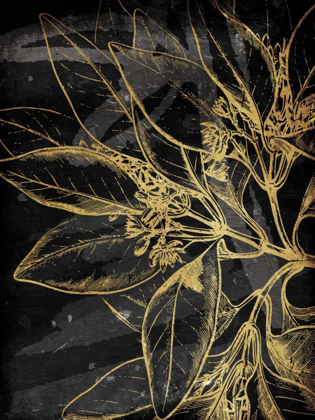 Picture of GOLDEN ABSTRACT FLORAL MATE