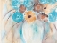 Picture of TEAL BROWN GARDEN BOUQUET