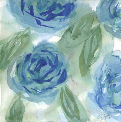 Picture of BLUE GREEN ROSES I