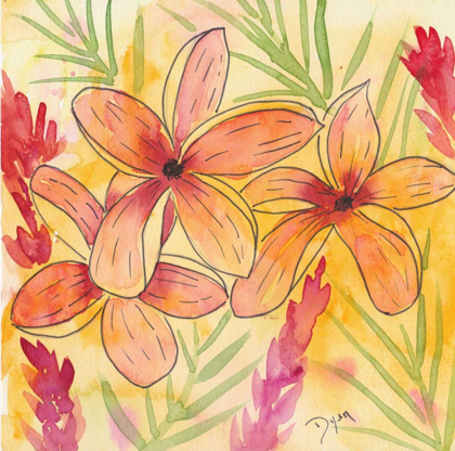 Picture of SUNSET PLUMERIA I