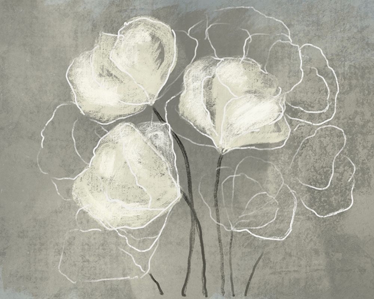 Picture of SKETCHED WHITE BLOOMS 1