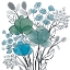 Picture of TEAL BOUQUET