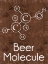 Picture of BEER MOLECULE RECT BROWN