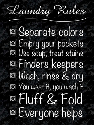 Picture of LAUNDRY RULES