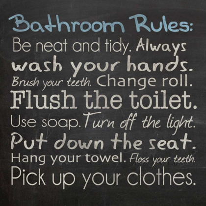 Picture of BATHROOM RULES