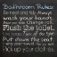 Picture of BATHROOM RULES