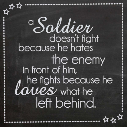 Picture of A SOLDIER DOESNT FIGHT