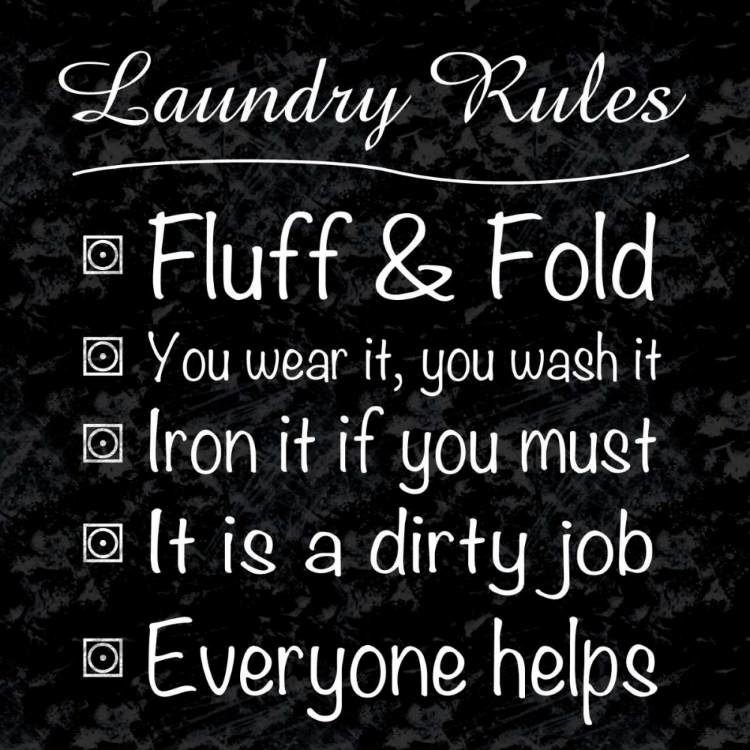 Picture of LAUNDRY RULES