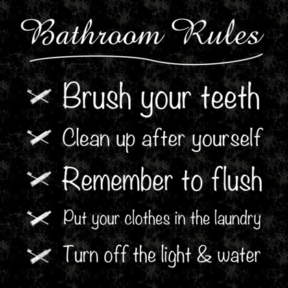 Picture of BATHROOM RULES