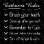Picture of BATHROOM RULES