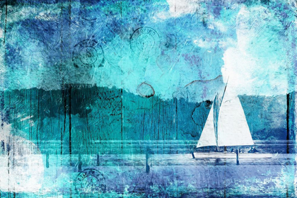 Picture of BOATING ABSTRACT BLUE