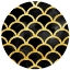 Picture of GOLD BLACK WAVES CIRCLE