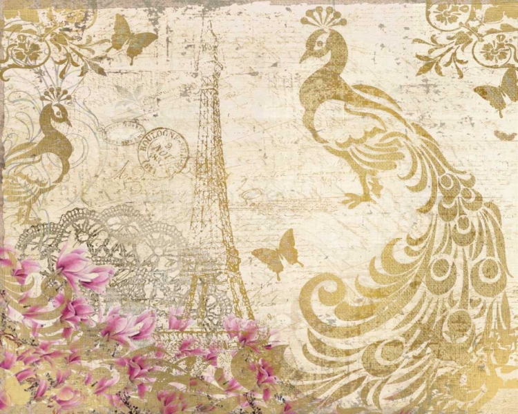 Picture of PEACOCK IN GOLD