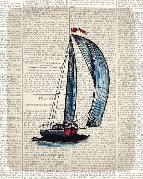 Picture of NEWSPAPER SAILBOAT 1