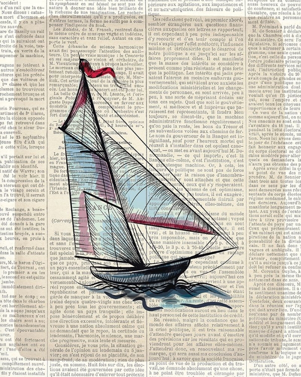 Picture of NEWSPAPER SAILBOAT 3