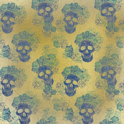Picture of SKELETONS AND ROSES IN BLUE