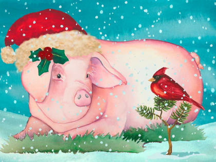 Picture of CHRISTMAS PIG AND FRIEND