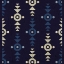 Picture of INDIGO SQUARES CROSSHAIRS